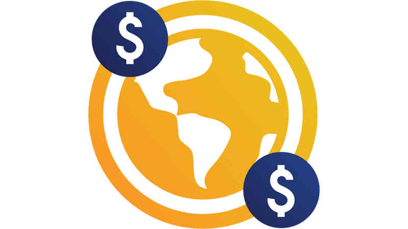 ícono de divisas