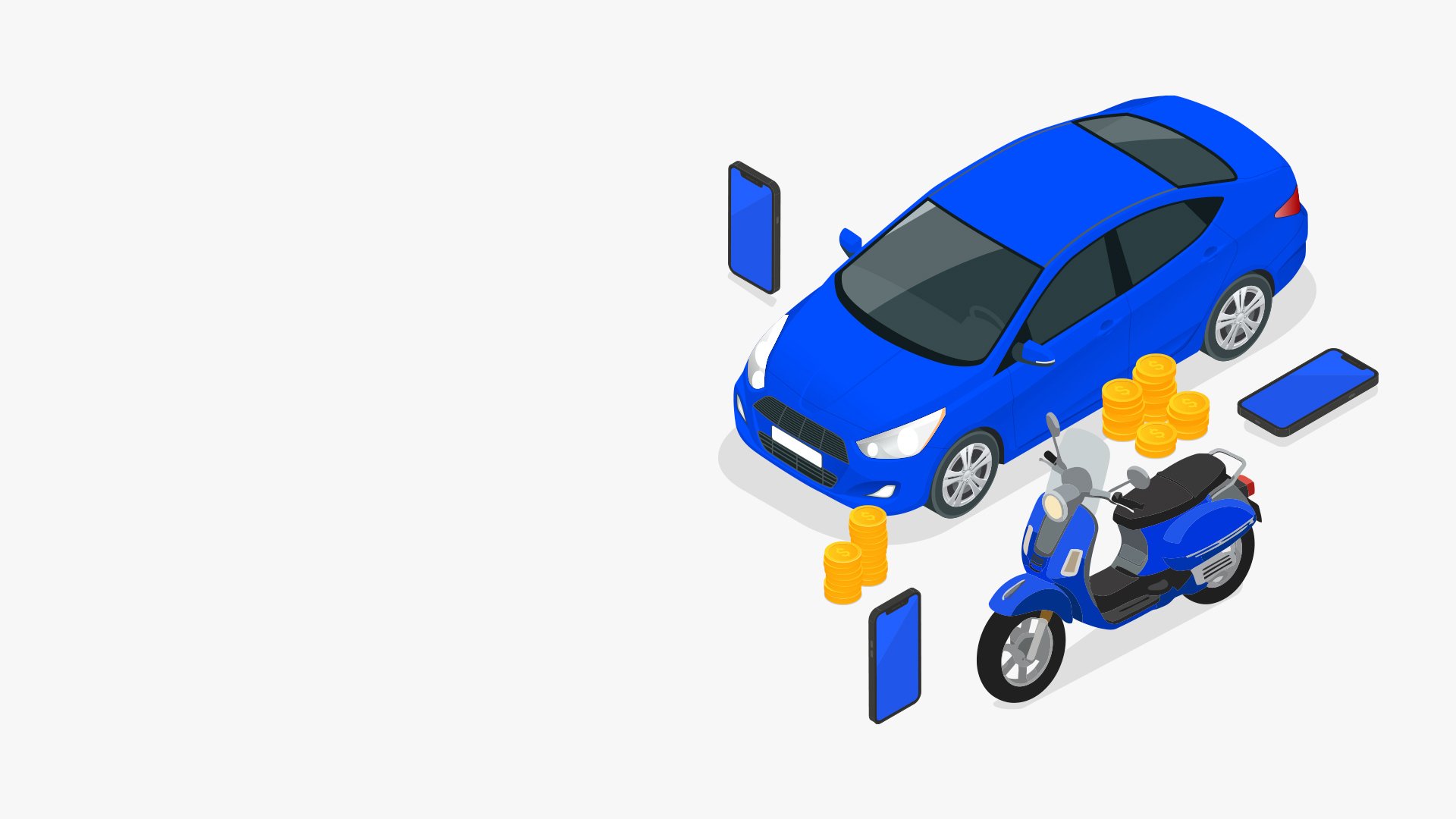 Vehículo, moto y smartphones