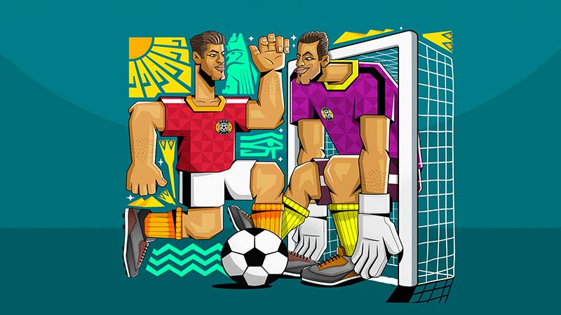 Artwork by Ahmed El Azazy from Egypt, created for Visa’s Reimagine FIFA World Cup 2026 collaboration.